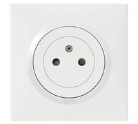Legrand LEG300440 : Boîtier de prises 10 prises 2P+T avec mise à la terre, blanc, lot de 10, système Dooxie