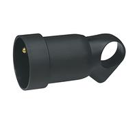 Prolongateur 2P+T + anneau - 16A - noir LEGRAND