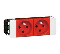Legrand LEG77122 Double prise de courant, Rouge