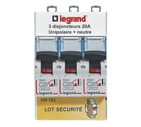LEGRAND | Lot De 3 Disjoncteurs DNX³, Visualisation Immédiate Du Circuit Défaillant, Arrivée Haute Et Sortie Basse Par Bornes À Vis, Alimentation Par Peigne Ou Cable