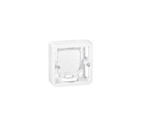 Legrand Mosaic - Boîtier du répartiteur surface réseau - blanc - à commande double