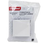 Interrupteur va-et-vient à voyant LEGRAND 099403 Mosaïc 2 modules blanc