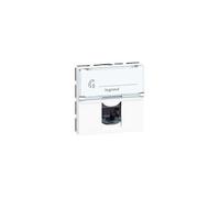 LEGRAND | Prise RJ45 Mosaic Catégorie 6 FTP, 2 Modules Blanc, Transmission Haut Débit Gigabit Ethernet, Connecteur Avec Cache Anti-Poussière, Compatible Applications PoE Haute Capacité