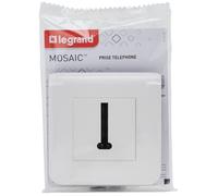 LEGRAND - Mosaic prise tél en t blanc complet 8 contacts