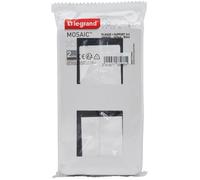 Legrand - Plaque Mosaic avec support pour 2 x 2 modules montage vertical - blanc