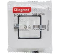 LEGRAND - Mosaic support à vis plaque 2 modules blanc