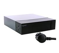 Legrand TV Corner Prises multiples 4x prise, 4x prise Euro, SPD, 2m de câble noir 694515