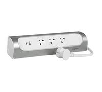 Multiprise Usb Filaire Compact, 3 Prises Aluminium