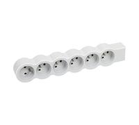 LEGRAND - Multiprise Extra-Plate à Câbler - 6 Prises avec Terre - Livrée Sans Cordon/Sans Fiche - Blanc et Gris Clair