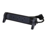 LEGRAND Multiprise FB 3x2P+T premium rotative et fixable 1.5m - Noir
