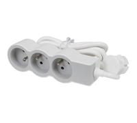 LEGRAND Multiprise FB 3x2P+T standard 1.5m 1mm² - Blanc et gris
