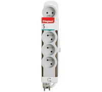 LEGRAND - Multiprise FB 5x2P+T standard 3m 1mm² blanc/gris