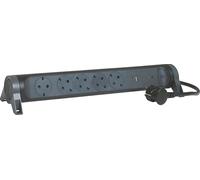 Legrand Multiprise pivotante 5x prise, USB-A, USB-C, SPD, câble 1,5m noir 694514