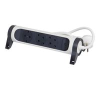 Legrand multiprise rotatif 6x prise, 3m de câble blanc-noir 694539