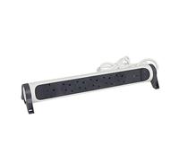 Legrand – Multiprise rotative 694509 – 6 prises, parasurtenseur SPD, câble 1,5 m, blanc/gris foncé