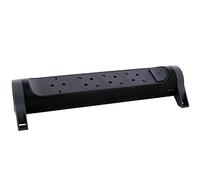 Legrand, Multiprise rotative à 4 prises, multiprise, montage mural ou sur table, interrupteur marche/arrêt LED, sans câble, noir/gris foncé 694545
