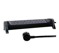 Legrand, Multiprise rotative à 5 prises, montage mural ou sur table, interrupteur marche/arrêt LED, câble de 1,5 m, noir, 694532