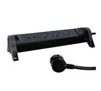 LEGRAND - Multiprise Rotative Avec Interrupteur à Voyant LED - 4 Prises Surface avec Terre - Cordon 1,5m - Noir et Gris Foncé