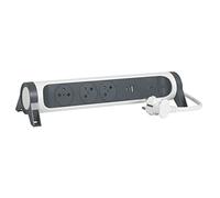 Rallonge multiprise rotative avec parafoudre - ports USB - 3 prises - 2P+T