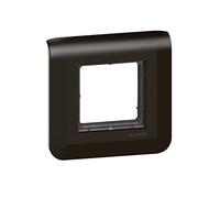 LEGRAND | Plaque Avec Support Mosaic, Noir Mat, Fixation À Vis, Design Contemporain, Compatible Avec Mécanismes Mosaic