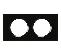Legrand Plaque Céliane 2 Postes - Verre Noir