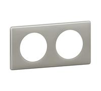 Legrand - Plaque Céliane - Laqué Gris perle - 2 postes