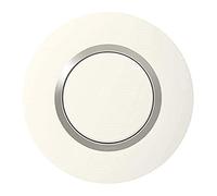Legrand - Plaque de finition ronde dooxie 1 poste finition blanc mat avec bague plume brillante (gris)