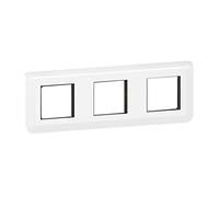 Legrand - Plaque Mosaic avec support pour 3 x 2 modules montage horizontal - blanc