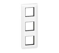 Legrand - Plaque Mosaic avec support pour 3 x 2 modules montage vertical - blanc