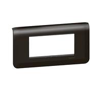 Legrand - Plaque Mosaic avec support pour 4 modules montage horizontal - noir mat