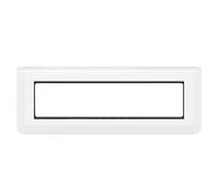 Plaque de finition horizontale 4 postes Mosaic blanc Legrand