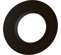 LEGRAND | Plaque Ronde 1 Poste, Dooxie, Finition Noir Velours, Design Contemporain Élégant, Système De Rattrapage Des Défauts Du Mur (Lot de 5)