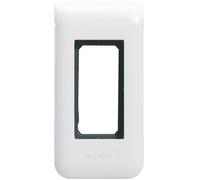 LEGRAND Plaque support 1 module Mosaic blanc avec enjoliveur blanc