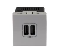 LEGRAND Plastron Mosaic 45x45 chargeur 2 ports USB