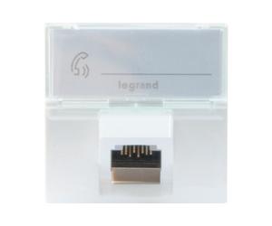 LEGRAND Plastron Mosaic 45x45 incliné 45° 1 port RJ45 CAT 6A STP