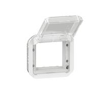 LEGRAND, Plexo 069695L Adaptateur Mosaic avec couvercle à charnière transparent, couleur : ultra blanc