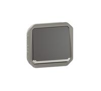 Legrand Interrupteur va-et-vient Plexo 069802L – IP55 pour pièces humides, voyant, 10 A Anthracite