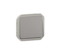 LEGRAND, Plexo New 069716L Interrupteur croisé pour pièces humides 10 A 250 V IP55 IK07 Bornes à vis Gris