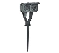 LEGRAND, Plexo New 069759L Prise de courant 2 prises avec contact de protection avec piquet de jardin, bornes enfichables (SL), protection accrue contre les contacts pour l'extérieur, 250 V, 16 A,