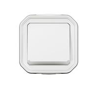 LEGRAND, Plexo New 069823L Bouton poussoir 10 A bornes enfichables (SL) IP55 - IK08 avec fonction de contrôle Couleur : blanc ultra
