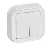 LEGRAND, Plexo New 069855L Cache pour double interrupteur va-et-vient pour pièces humides, produit convertible, 3 en 1, 10 A, 250 V, IP55 - IK07, coul