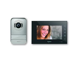 LEGRAND - Portier Visiophone Connecté Easy Kit - Kit Complet Avec Caméra et Écran 7 Pouces 720p - Noir