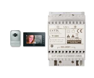 LEGRAND - Portier Visiophone Connecté Easy Kit - Kit Complet Avec Caméra et Écran 7 Pouces 720p - Noir & Alimentation modulaire pour visiophones filaires EXTEL alimentés en 12V