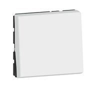 LEGRAND | Poussoir 6A 2 Modules Composable Blanc, Mosaic, Connexion Rapide Sans Outil, Finition Brillante, Montage Encastré Avec Boîte 40mm