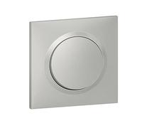 Legrand - Poussoir dooxie 6A 250V~ livré avec plaque carrée alu