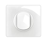 LEGRAND Poussoir inverseur Céliane blanc, 6A 250V, IP21, encastré | 6A, inverseur NO-NF, encastré, 250V, bornes automatiques, blanc brillant, plastique sans halogène, prêt à installer