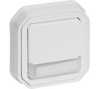 Legrand - Poussoir inverseur lumineux encastré Plexo IP55 - Blanc