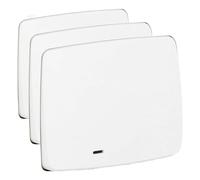 LEGRAND | Poussoir Lumineux Neptune, Voyant Intégré Pour Repérage Dans L'Obscurité, Fixation À Vis Ou À Griffes, Connexion Rapide Par Bornes Automatiques (Lot de 3)