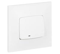 Poussoir lumineux 1 poste Neptune Blanc Legrand