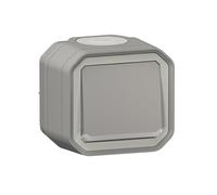 Legrand Poussoir lumineux Plexo complet – Étanche IP55 IK08 – 10A 1 poste Gris